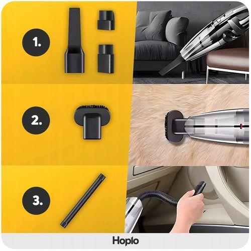 ODKURZACZ SAMOCHODOWY Bezprzewodowy AKUMULATOROWY Ręczny 120W HEPA na Arena.pl