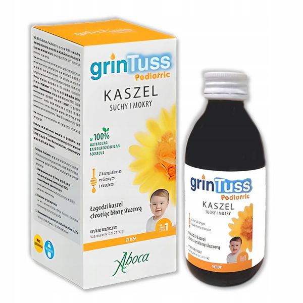 Syrop dla dzieci Aboca Grintuss Pediatric 210 g zdjęcie 1