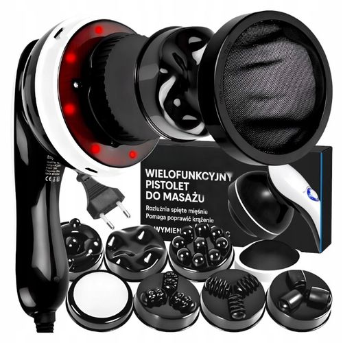 MASAŻER DO CIAŁA WYSZCZUPLAJĄCY ANTYCELLULITOWY PODGRZEWANY 8x KOŃCÓWEK 9w1 na Arena.pl