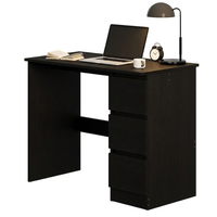 Biurko komputerowe czarne nowoczesne szufladami loft