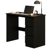 Biurko komputerowe czarne nowoczesne szufladami loft