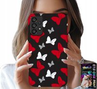 ETUI DO SAMSUNG A52 / A52S - KOKARDKI CZERWONO BIAŁE MYSZKA, WZORY