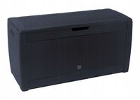 Skrzynia Ogrodowa Plastikowa Wzór Technorattan Rato 310L Antracytowa Duża