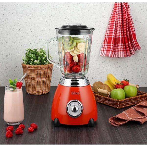 BLENDER KIELICHOWY CZERWONY 2 BIEGI PULSE RETRO 500W zdjęcie 4
