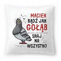 Poduszka Dla Maćka Na Urodziny Ze Zdjęciem Na Prezent Biała 40X40 Cm