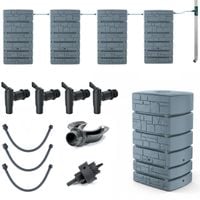 Zbiornik na deszczówkę TOWER STONE 2000l + Akcesoria Beczka na wodę