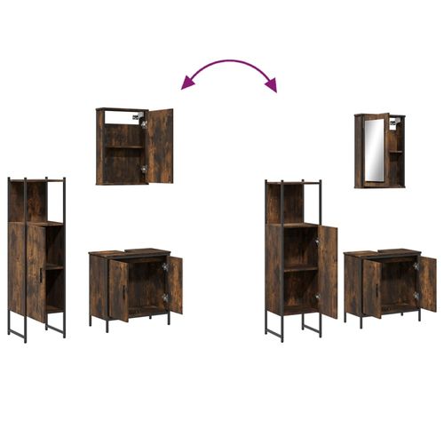 3-częściowy zestaw mebli łazienkowych, przydymiony dąb na Arena.pl