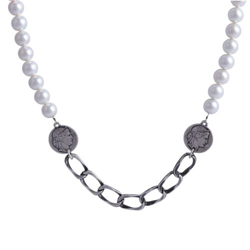 naszyjnik perły z monetami (c22/men/31ag cz) na Arena.pl