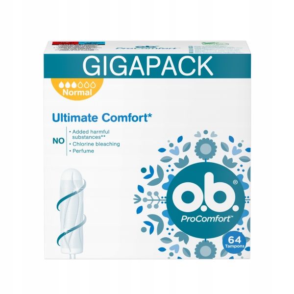 o.b. ProComfort Normal tampony 64 sztuki zdjęcie 1