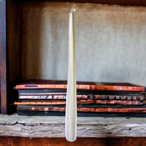 Stożkowa Świeca 24cm/10szt świeczka stroik adwent dekoracj PERŁOWA BIEL na Arena.pl