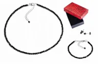 Czarny Komplet Biżuterii Choker Kolczyki Kiara