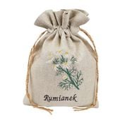 Woreczek Lniany na Zioła Rumianek. Woreczek z Naturalnego Lnu na Rumianek