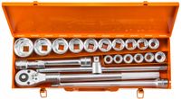 Klucze nasadowe 3/4", zestaw 21 szt.