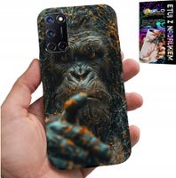 ETUI DO OPPO A52 - MAŁPA, MAŁPKA, GORYL, ZWIERZĘTA + SZKŁO