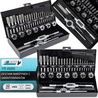 ZESTAW GWINTOWNIKI NARZYNKI NARZYNEK GWINTOWNIKÓW M3-M12 32el. KALIBROWNIKI