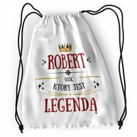 Plecak Dla Roberta Sportowy Szkolny Worek Torba Z Nadrukiem Ze Zdjęciem