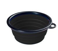 KX9783_2 Silikonowa składana miska podrózna dla psa czarna