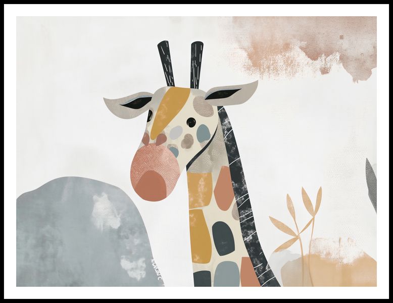 Plakat 100x75cm Żyrafa Bambino zdjęcie 3