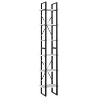 6-poziomowy regał, biały, 40x30x210 cm, płyta wiórowa