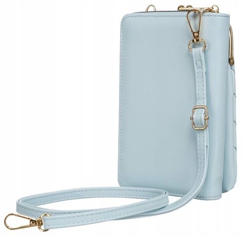 błękitna mini torebka damska z odczepianym przednim panelem - rovicky na Arena.pl