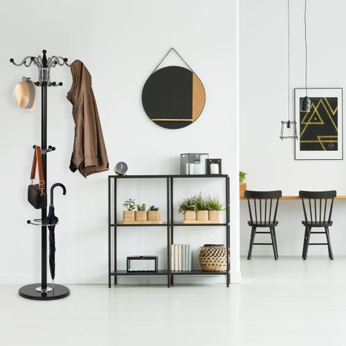 Wieszak na ubrania stojący 16 haczyków metal 172 cm ModernHome na Arena.pl