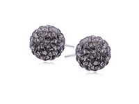 SREBRNE KOLCZYKI SHAMBALLA SWAROVSKI KULKI KULE