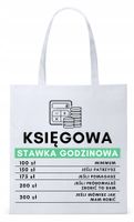 Dla Księgowej Księgowego Torba Eco Biała Shopper Z Nadrukiem Ze Zdjęciem