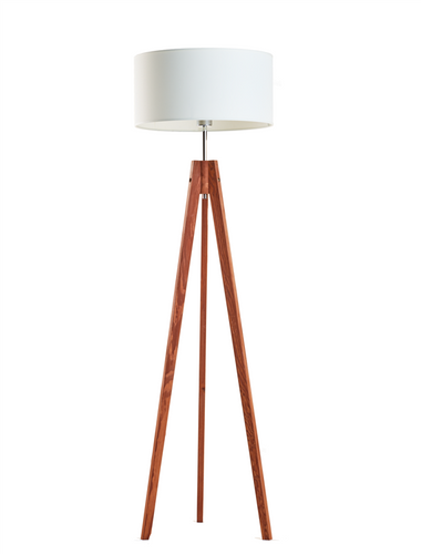 Popielata lampa podłogowa HAITI E27 na Arena.pl