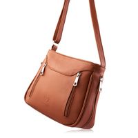 torebka damska skórzana mała koniakowa paolo peruzzi z-52-cg