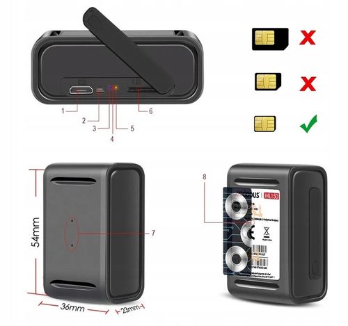 MINI LOKALIZATOR POJAZDU GPS PODSŁUCH ŚLEDZENIE MOCNY MAGNES BEZ ABONAMENTU na Arena.pl