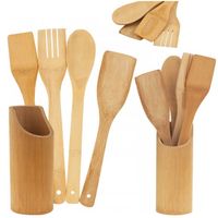 Przybory akcesoria sztućce kuchenne bambusowe łyżki zestaw 5 elementów
