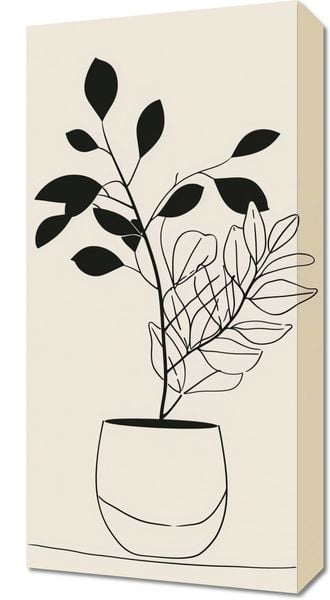 Obraz 30x60cm Prostota Doniczki zdjęcie 1