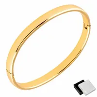 ZŁOTA BRANSOLETKA DAMSKA SZTYWNA ZE STALI CHIRURGICZNEJ 18K PREZENT+GRATIS