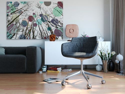 24201 Obraz na płótnie DRZEWA KOŁA PASTELE na Arena.pl