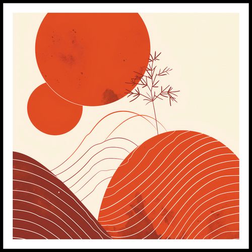 Plakat 70x70cm Ciepło Czerwieni na Arena.pl