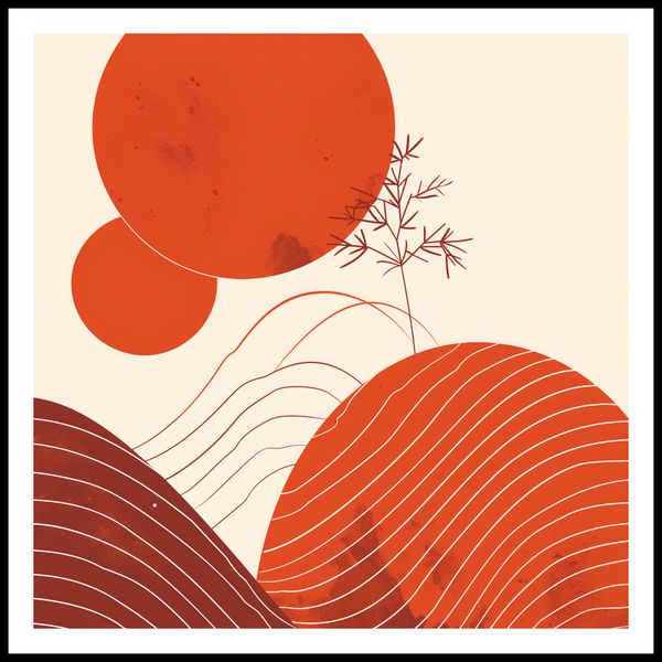 Plakat 70x70cm Ciepło Czerwieni zdjęcie 3