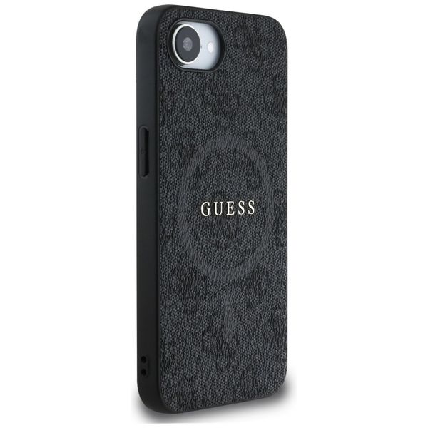 Etui Guess 4G Ring Classic Logo MagSafe do iPhone 16e czarny zdjęcie 4