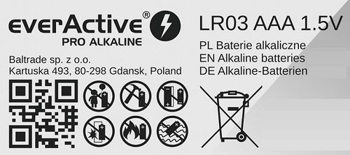 Bateria alkaliczna EverActive AAA (R3) 1 sztuka na Arena.pl