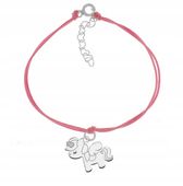 BRANSOLETKA SREBRNA DZIECIĘCA JEDNOROŻEC KONIK SZNUREK SREBRO 925