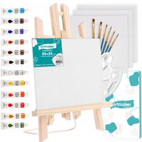 Zestaw SET do malowania artystyczny sztaluga farby