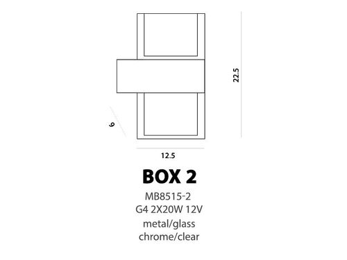Kinkiet BOX 2 MB8515-2 Azzardo +LED na Arena.pl