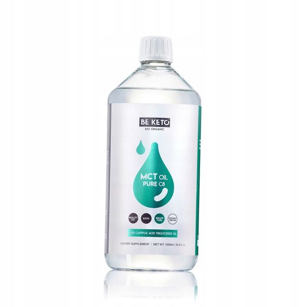 BeKeto Olej MCT Czysty Kwas Kaprylowy 1000 ml zdjęcie 3