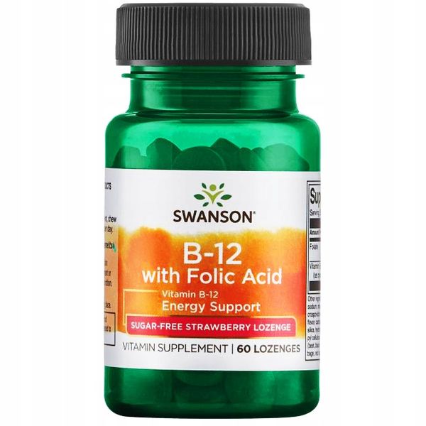 SWANSON WITAMINA B-12 & KWAS FOLIOWY 60 kaps zdjęcie 1