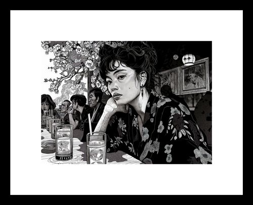 Plakat 18x13cm Czarne Kimono na Arena.pl