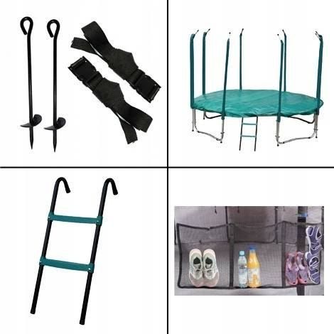 Emaga Trampolina Ogrodowa Jumpi 487cm/16FT Maxy Comfort Plus Czerwona na Arena.pl