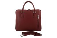 Skórzana torba na laptopa Casual - Czerwona