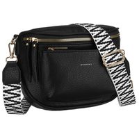 czarna listonoszka damska ze skóry ekologicznej zawieszona na regulowanym