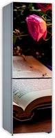 Naklejka samoprzylepna okleina fototapeta na lodówkę książka róża 131X70 cm
