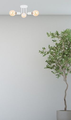 Lampa sufitowa 3xE27 LUNA WHITE na Arena.pl