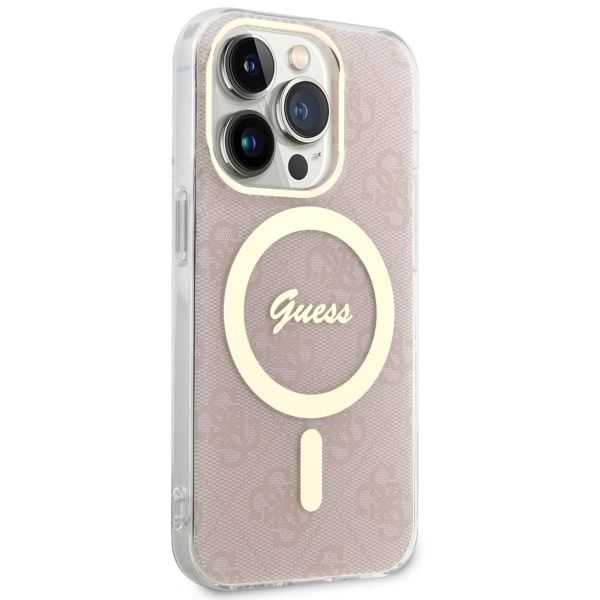 Etui Guess do iPhone 14 Pro, Różowy, MagSafe zdjęcie 4